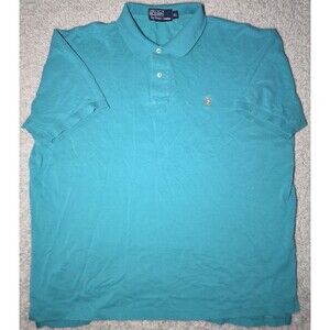 Vintage Polo Ralph Lauren Short Sleeve Knit Shirt Turquoise XL